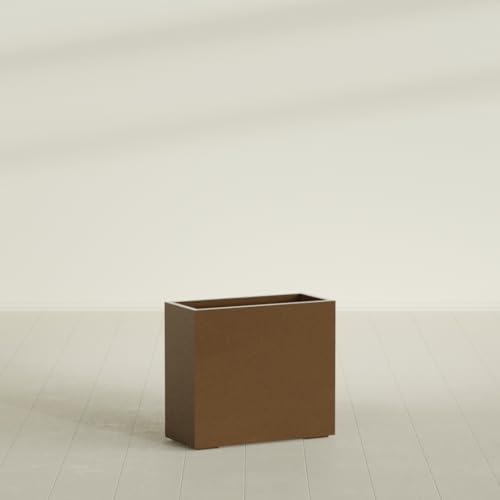 Greenline Alice Tall Rectangular Fiberglass Planter, Outdoor Planter Box - Image 3