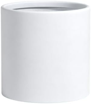 Wil&Vic89s Mars Cylinder Fiberglass Planter 11.8x11.8 Indoor Outdoor White by WilVic89s