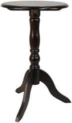 Decor Therapy Simplify Pedestal Accent Table, Aged Cherry 15" x 15" x 24" - Image 4
