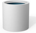Kante White Concrete Planter 12.9" Tall All-Weather Round Accent Pot by Unknown