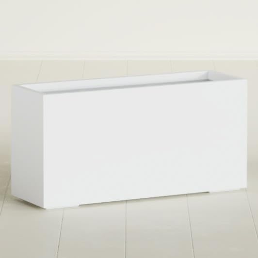 Greenline Leo Tall Rectangular Fiberglass Planter, Outdoor Planter Box by GreenlinePlanters