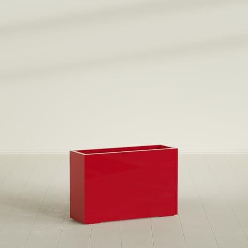 Greenline Alice Tall Rectangular Fiberglass Planter, Outdoor Planter Box - Image 3