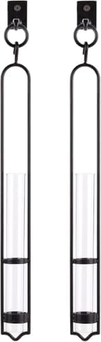 COURONNE CO. Elegant Glass Flower Vases & Test Tube for Plants - 33 in – Clear Vase Decor for Living Room, Indoor Plants & Home Decorations by CouronneCo