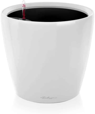 Lechuza 16080 Classico LS 43 Self-Watering Planter, White High Gloss by LECHUZA