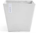Ecopots Rotterdam Square Flower Planter, Pure White, 12" by ECOPOTS