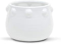 WGV Ceramic Bowl Vase, Width 6.5", Height 5", Knob Pot, Bright Clean White Planter Centerpiece for Wedding Event Office Home Decor, 1 Piece by WGVInternational-OpusGlassware