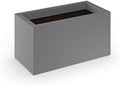 Modern Rectangle Fiberglass Planter 36" x 15" x 24", Dark Grey Matte by Unknown