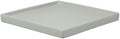 7.5 Inch Ceramic Plant Saucers, Square Flower Planter Water Trays Ceramic Plant Saucer Pot Tray -Fitting for (Outdoor/Indoors/Garden/Planting/Water/Flower/Coffee) Light Gray by YELARXI