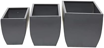 Deco 79 CosmoLiving by Cosmopolitan Metal Indoor Outdoor Planter, Set of 3 20", 18", 16" W, Gray - Image 5
