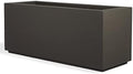 PolyStone Milan Rectangular Trough Planter – 46" x 17" x 19" – Large Lightweight Indoor/Outdoor Planter Box – Modern Stone-Look Resin – Durable All-Weather w/Drainage Holes – Made in USA – Slate Gray by PolyStonePlanters