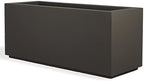 PolyStone Milan Rectangular Trough Planter – 46" x 17" x 19" – Large Lightweight Indoor/Outdoor Planter Box – Modern Stone-Look Resin – Durable All-Weather w/Drainage Holes – Made in USA – Slate Gray by PolyStonePlanters