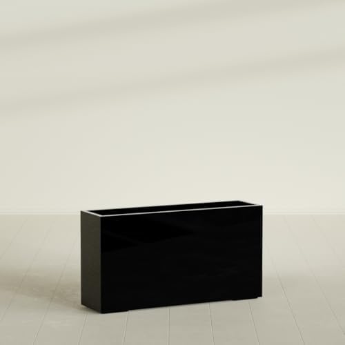 Greenline Alice Tall Rectangular Fiberglass Planter, Outdoor Planter Box - Image 3