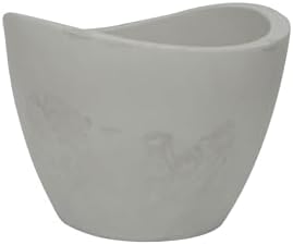 ECOBO 11.8" inches Eco-Friendly Round Planter Onda Indoor/Outdoor use, Durable, Versatile & Lightweight, Designed by Brazilian Artisans, Contemporary All-Weather Design –White by Unknown