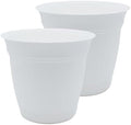 The HC Companies Eclipse Round Planter Pot, 16 Inch, White, 2-Pack by TheHCCompanies