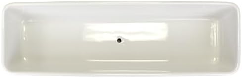 BambooMN Ceramic Succulent Pots - 1 Pot - Long Rectangle - White - 11" - Image 7