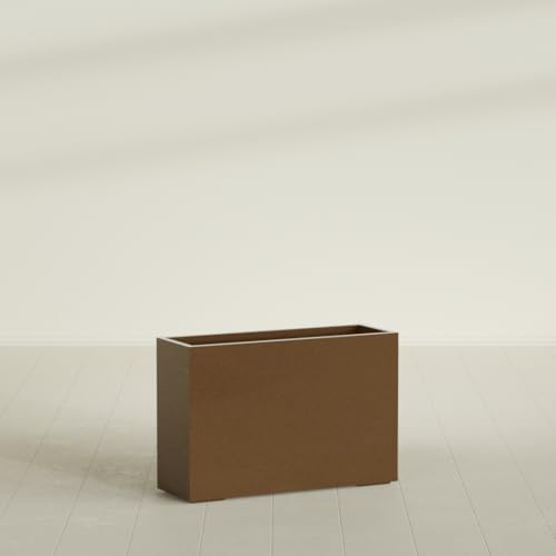 Greenline Alice Tall Rectangular Fiberglass Planter, Outdoor Planter Box - Image 3
