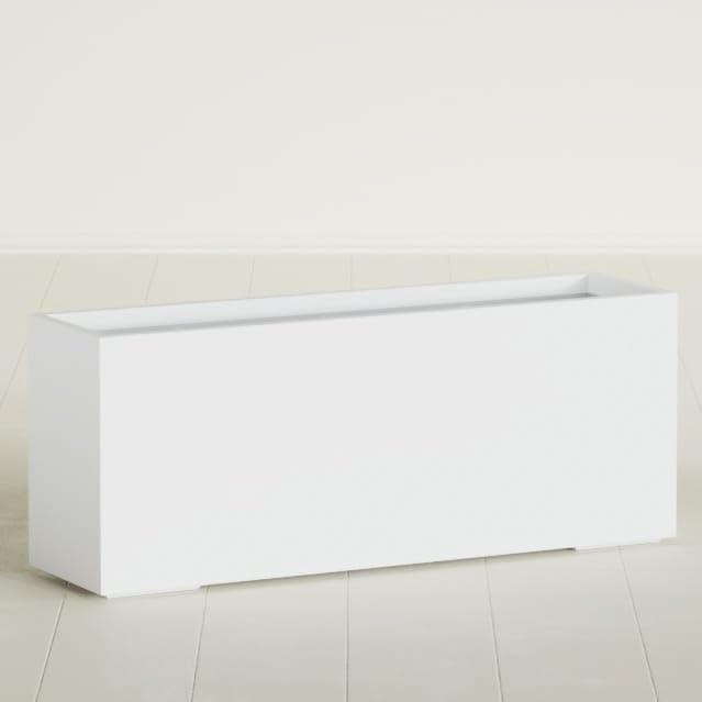 Greenline Leo Tall Rectangular Fiberglass Planter, Outdoor Planter Box by GreenlinePlanters