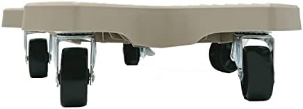 Bosmere 14" Plant Caddie - Heavy-Duty Rolling Plant Stand with Locking Wheels, 500 lb Capacity – Durable Plant Caddy for Indoor/Outdoor Use, Light Gray (Pack of 2) - Image 4
