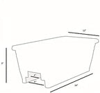 The HC Companies 24 Inch Heavy Duty Deck Rail Planter Boxes, White, 5-Pack - Image 4