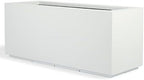 PolyStone Milan Rectangular Trough Planter – 46" x 17" x 19" – Large Lightweight Indoor/Outdoor Planter Box – Modern Stone-Look Resin – Durable All-Weather w/Drainage Holes – Made in USA – White by PolyStonePlanters