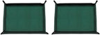 HARFINGTON 2pcs Repotting Mat 39.4" x 59.1" Oxford Cloth Waterproof Plant Repotting Mat Foldable Portable Gardening Potting Tray with Metal Buckle for Indoor Plant Change Soil, Dark Green by HARFINGTON