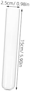 20pcs Glass Test Tubes 25x150mm Glass Flat Mouth Round Bottom - Image 2