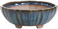 Willow Bonsai Ceramics Lily Bonsai Pot 7 Inch – Sculpted Rounded Ceramic Bonsai & Succulent Planter with Wavy Profile, High‑Fired Frost‑Proof Stoneware, Handmade in USA (Peacock, 7inch) by Handmade