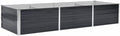 vidaXL Garden Raised Bed Anthracite 94.5"x31.5"x17.7" Galvanized Steel by vidaXL