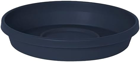 Bloem Terra 16" Round Plastic Plant Saucer, Lightweight UV-Resistant Indoor/Outdoor Flower Pot Tray - Fits 16-inch Planter Pots, Navy, 2-Pack - Image 3
