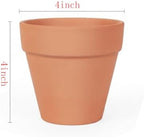 YESIACE 24 Pack 4 Inches Terracotta Plant Pots, Terra Cotta Planter with Drainage Holes, Perfect for Planting, Painting, Weddings and Parties (4inch/Original Color) - Image 2