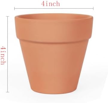 YESIACE 24 Pack 4 Inches Terracotta Plant Pots, Terra Cotta Planter with Drainage Holes, Perfect for Planting, Painting, Weddings and Parties (4inch/Original Color) - Image 2