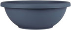 The HC Companies Shallow Planter with Drainage - Contemporary Garden Bowl Planter for Flowers, Herbs & More - Round Succulent Planter Pot for Indoors and Outdoors (24" Slate Blue, Pack of 1) by TheHCCompanies