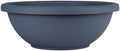 The HC Companies Shallow Planter with Drainage - Contemporary Garden Bowl Planter for Flowers, Herbs & More - Round Succulent Planter Pot for Indoors and Outdoors (13" Slate Blue, Pack of 1) by TheHCCompanies