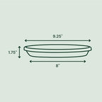 Bloem Terra Plastic Saucer Tray for 10" Terra Planters, Black, 6-Pack - Image 2