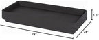 VUWEZ 2 Pack of Plastic Plant Tray Saucer Rectangular 24 inch, Plant Trays Saucers for Indoors Outdoor, Plant Water Drip Tray for Flower Pot Planter, Windowsill Plant Tray (8 X 24'', Brown) - Image 2