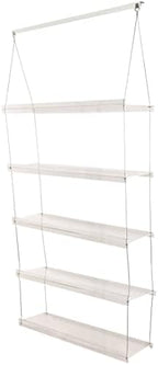 Hanging Acrylic Shelves for Windows (34" Wide, 5 Shelves - 66" Tall) by SUPREMETECH