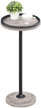 HOOBRO Small Round Side Table, Drink Table, Coffee Martini Table by HOOBRO
