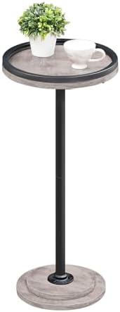 HOOBRO Small Round Side Table, Drink Table, Coffee Martini Table by HOOBRO