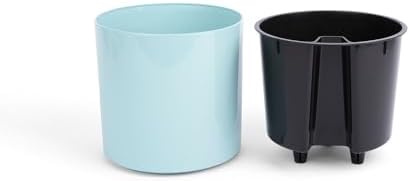 rePotme 8 inch Self Watering Plant Pot for Indoor Plants, African Violets, Succulents, The Aqua Core Collection (Ocean Blue) - Image 2