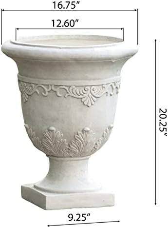 Christopher Knight Home Antique Moroccan Urn Planter, 20", White - Image 3