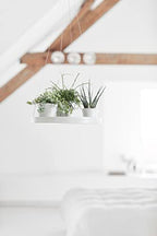 Ecopots Hanging Round Planter Saucer, Pure White, 14" - Image 2
