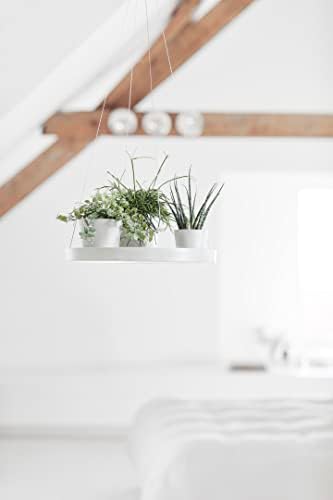Ecopots Hanging Round Planter Saucer, Pure White, 14" - Image 2