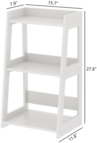 3-Tier Bathroom Ladder Shelf Freestanding, 15.7" W x 27.6" H - Image 3