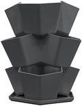 Tierra Verde 3-Tier Stackable Countertop Tabletop Modular Planter in Black by TierraVerde
