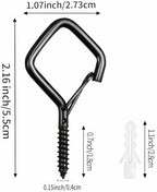 60 Pcs Ceiling Hooks for Hanging Plants, Screw in Hooks Black - Image 2