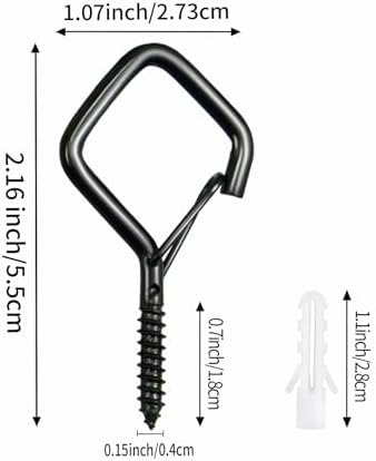 120 Pcs Ceiling Hooks for Hanging Plants, Screw in Hooks Black - Image 2