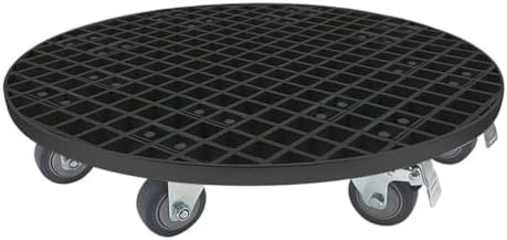 Large Potted Plant Caddy, Heavy Duty Iron Garden Flower Pot Planter Mover Planter Trolley on Wheels, Sturdy Designed Potted Plant Stand with Wheels,B by WLYMQFC