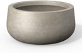 Kante Weathered Concrete Planter 20" Dia All-Weather Round Large Pot by Unknown