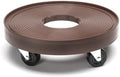 DeVaultEnterprises Devault 12 Inch Plant Dolly Multi-Pack, Heavy Duty Rolling Plant Caddy with Wheels for Large Pots and Planters, 500 lb Capacity, Made in USA (4, Espresso/Hole) by Unknown