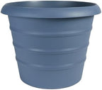 The HC Companies 16 Inch Marina Planter Lightweight Indoor Outdoor Plastic Plant Pot for Herbs and Flowers, Slate Blue by TheHCCompanies